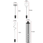 Batedor Elétrico Portátil Recarregável 3 em 1, Mini Espumador de Leite para Cozinha, Recarregável