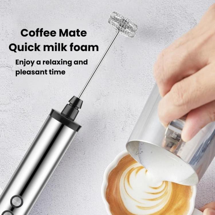 Batedor Elétrico Portátil Recarregável 3 em 1, Mini Espumador de Leite para Cozinha, Recarregável