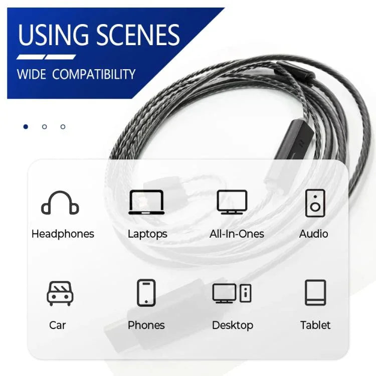 Cabo com ficha Type-C para interface MMCX de 1,2m para auscultadores Shure SE215 / SE315 / SE425 / SE535 / SE846, controlo em linha, padrão