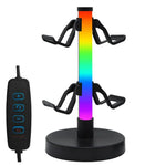 Suporte para auscultadores KBB-81 RGB com luz ambiente, controlo com fios, controlo com fios + controlo remoto, controlo com fios + controlo remoto + aplicação Bluetooth