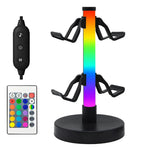 Suporte para auscultadores KBB-81 RGB com luz ambiente, controlo com fios, controlo com fios + controlo remoto, controlo com fios + controlo remoto + aplicação Bluetooth