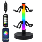 Suporte para auscultadores KBB-81 RGB com luz ambiente, controlo com fios, controlo com fios + controlo remoto, controlo com fios + controlo remoto + aplicação Bluetooth