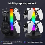 Suporte para auscultadores KBB-81 RGB com luz ambiente, controlo com fios, controlo com fios + controlo remoto, controlo com fios + controlo remoto + aplicação Bluetooth
