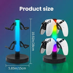 Suporte para auscultadores KBB-81 RGB com luz ambiente, controlo com fios, controlo com fios + controlo remoto, controlo com fios + controlo remoto + aplicação Bluetooth