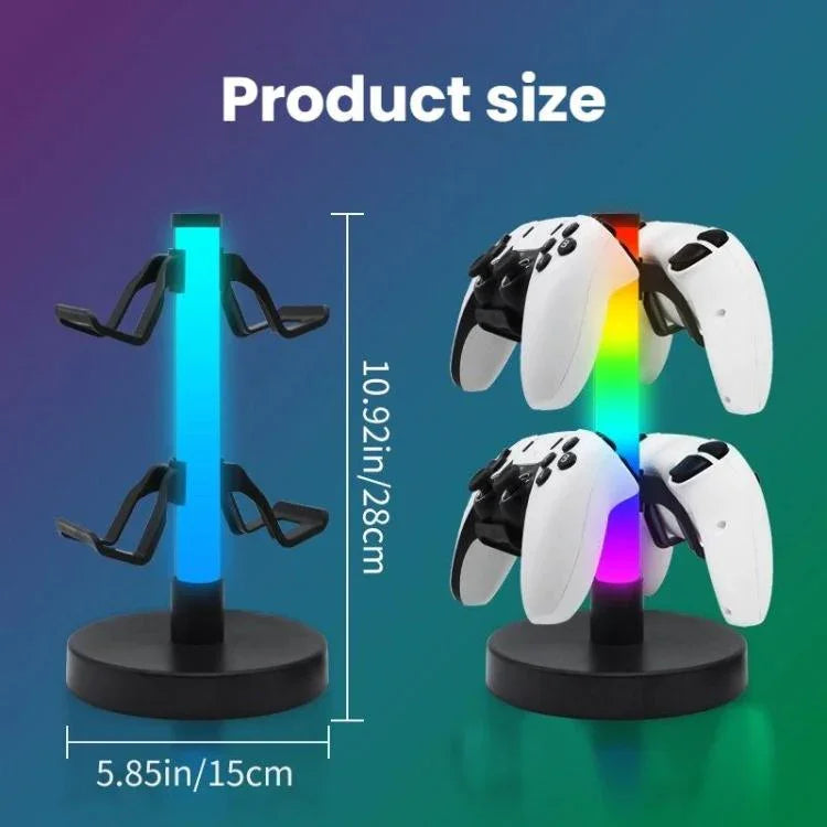 Suporte para auscultadores KBB-81 RGB com luz ambiente, controlo com fios, controlo com fios + controlo remoto, controlo com fios + controlo remoto + aplicação Bluetooth