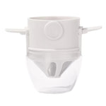 Filtro de Café Portátil Sem Papel, Copo com Filtro de Gotejamento, Cone, Branco, Preto, Preto com Base, Branco com Base