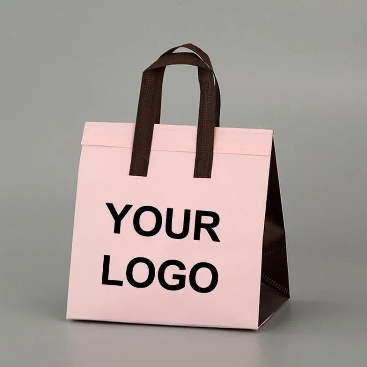 Saco Térmico para Takeaway de Papel de Alumínio, 50 Sacos por Pacote, Tamanho: 21x26x11cm, Pequeno 21x26x11cm, Médio 24x24x15cm, Grande 26x26x17cm, Extra Grande 30x30x20cm