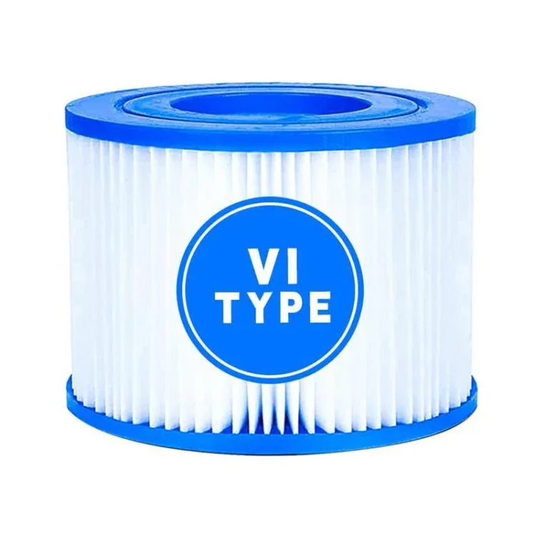 Cartucho de Substituição para Filtro de Limpeza de Piscina para Bestway, Lay-Z-Spa, Coleman, SaluSpa e Intex, Cartucho VI