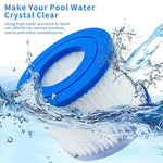 Cartucho de Substituição para Filtro de Limpeza de Piscina para Bestway, Lay-Z-Spa, Coleman, SaluSpa e Intex, Cartucho VI