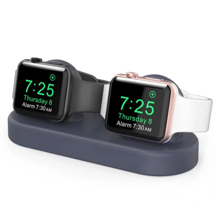 Base de Armazenamento 2 em 1 para Apple Watch / Auriculares AhaStyle DD97, Dock de Carregamento de Secretária em Silicone