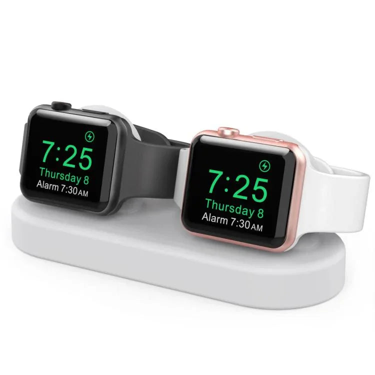 Base de Armazenamento 2 em 1 para Apple Watch / Auriculares AhaStyle DD97, Dock de Carregamento de Secretária em Silicone