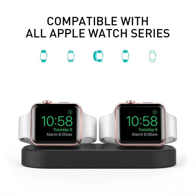 Base de Armazenamento 2 em 1 para Apple Watch / Auriculares AhaStyle DD97, Dock de Carregamento de Secretária em Silicone