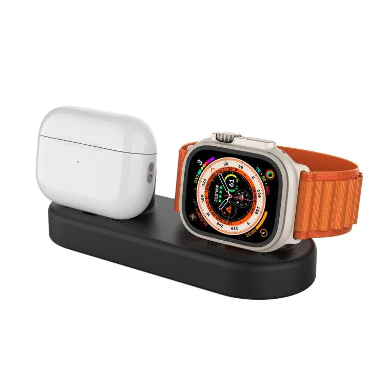 Base de Armazenamento 2 em 1 para Apple Watch / Auriculares AhaStyle DD97, Dock de Carregamento de Secretária em Silicone