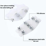 AOTU AT8614 1 par de Capa de Sapato Antiderrapante com 7 Dentes para Exterior Garras Antiderrapantes para Montanhismo e Gelo