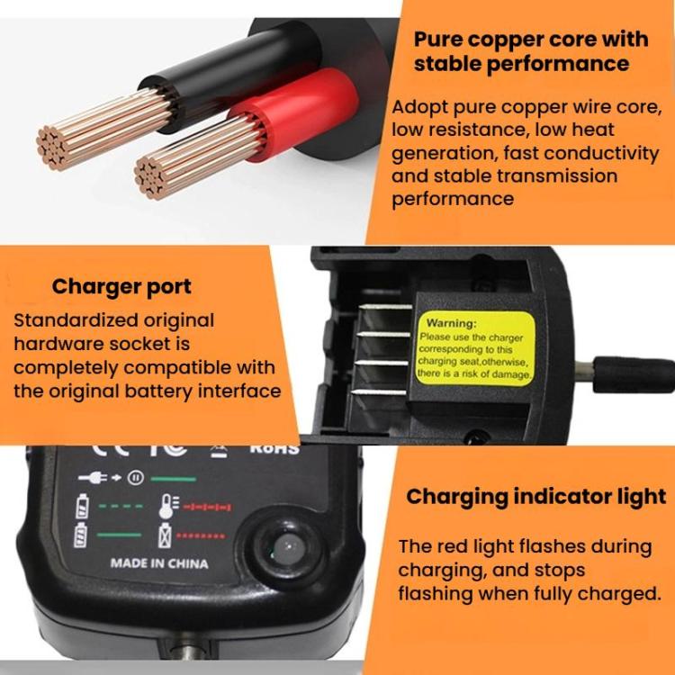 Carregador de bateria de lítio Black&Decker 12-18V LCS1620, Plugue EUA, Plugue UE, Plugue Reino Unido