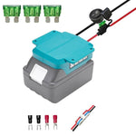 Carregador de bateria de lítio Makita 18V 18650, conversor de bateria para ferramenta, sem interruptor de proteção, com interruptor de proteção