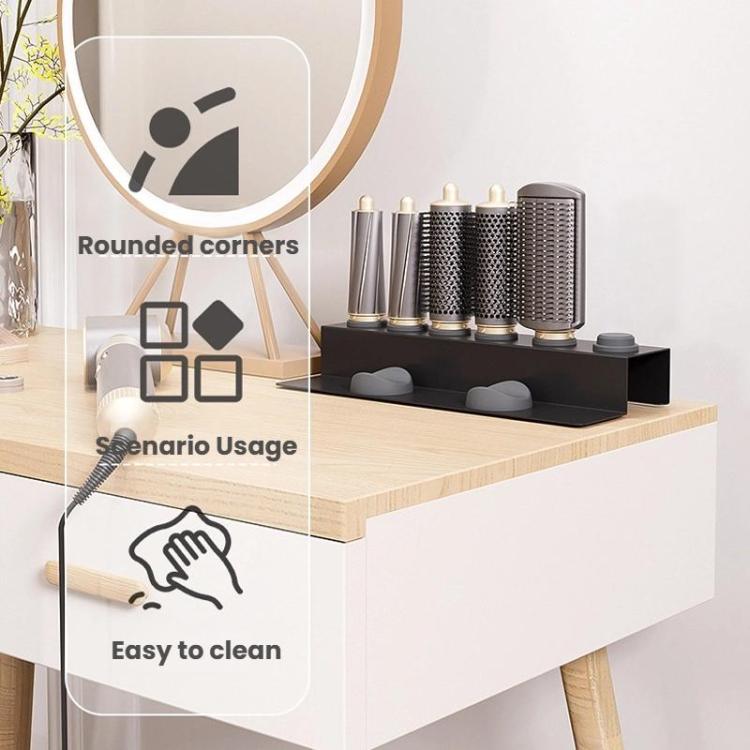 Suporte de Armazenamento para Acessórios Dyson Airwrap, Organizador de Secretária Tudo-em-um para 6 Bicos, Gen5 Branco, Gen5 Preto