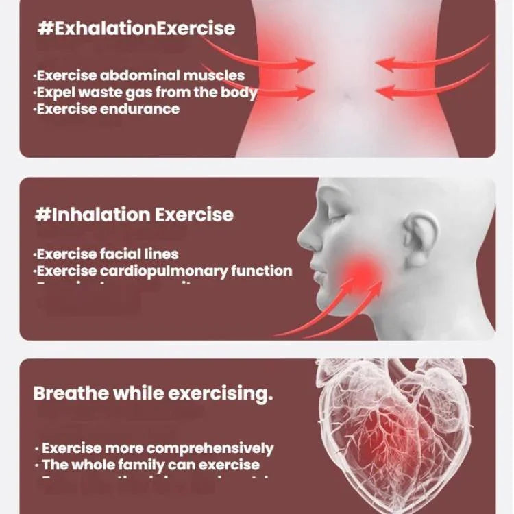 Halteres Portáteis para Exercícios Abdominais de Respiração Treinador de Capacidade Vital do Core