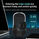 Ajazz AJ159P MC Rato Sem Fios Magnético Tri-modo Ergonómico, Leve e Silencioso para Gaming