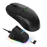 Ajazz Rato Gaming Modo Duplo 2.4G / Com Fio Chip PAW3395, AJ159P com Base de Carregamento Preto, AJ159P com Base de Carregamento Branco, AJ159 Branco