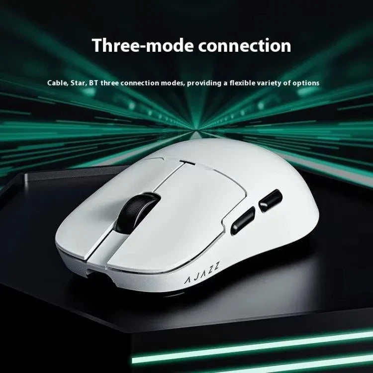 Ajazz NearLink / Com Fio / Bluetooth Rato Tri-modo, AJ159 NL 400mAh PAW3311 Branco, AJ159 NL 800mAh PAW3311 Preto, AJ159 NL 800mAh PAW3311 Branco, AJ159 NL P 800mAh PAW3395 Preto, AJ159 NL P 800mAh PAW3395 Branco
