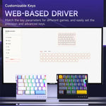 Ajazz AK029 Teclado Gaming com Fio de Mão Única com Interruptor Magnético Rice Edição HIFI com Retroiluminação RGB