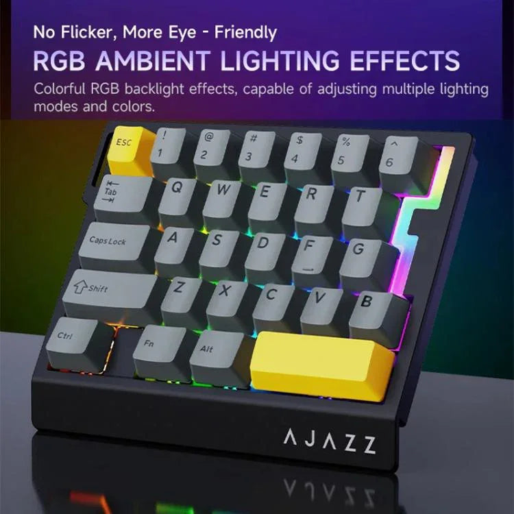 Ajazz AK029 Teclado Gaming com Fio de Mão Única com Interruptor Magnético Rice Edição HIFI com Retroiluminação RGB