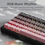 Teclado Mecânico Sem Fios Ajazz AK650 Tri-modo com Botão de Ecrã Luz RGB, Interruptor Flying Fish Roxo Branco Azul, Interruptor Dream Roxo Branco Azul, Interruptor Dream Preto Cinzento Amarelo, Interruptor Dream Gravado Lateral Gradiente Blackberry