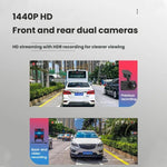 Suporte com Ventosa para Gravador de Condução WiFi com Visão Noturna HD e Gravação Frontal e Traseira Dupla