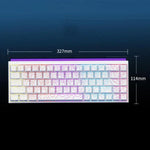 Teclado Mecânico com Eixo Magnético NACODEX NK68 Cor Deslumbrante Com Fios para Escritório e Jogos, 68 Teclas, Branco Normal, Branco com Contorno, Preto com Contorno