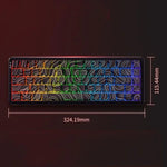 Teclado Mecânico com Eixo Magnético Ajazz AK680 MAX Com Fios e Luz RGB, Preto, Branco, Preto Cinzento Amarelo, Azul Branco Azul Escuro, Gravura Lateral Gradiente Rosa, Preto com Contorno, Branco com Contorno