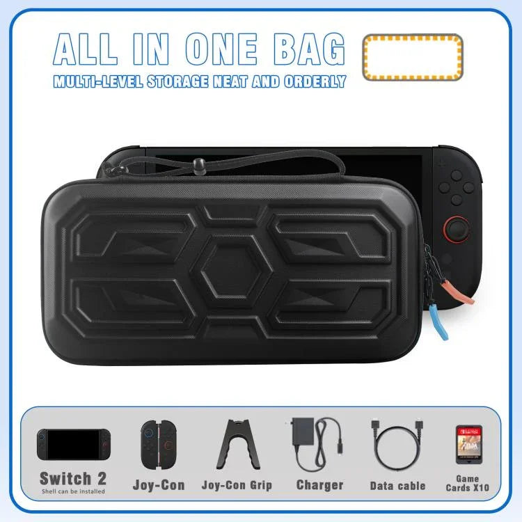 Capa Protetora Rígida Estilo Mecha para Nintendo Switch 2, Bolsa Portátil à Prova de Choques