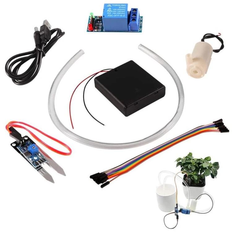 Kit DIY de Detecção de Humidade do Solo com Bomba Automática de Rega, 1 Via