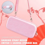 Bolsa de Ombro Portátil com Estampa Sakura para Nintendo Switch 2, Bolsa de Transporte Portátil