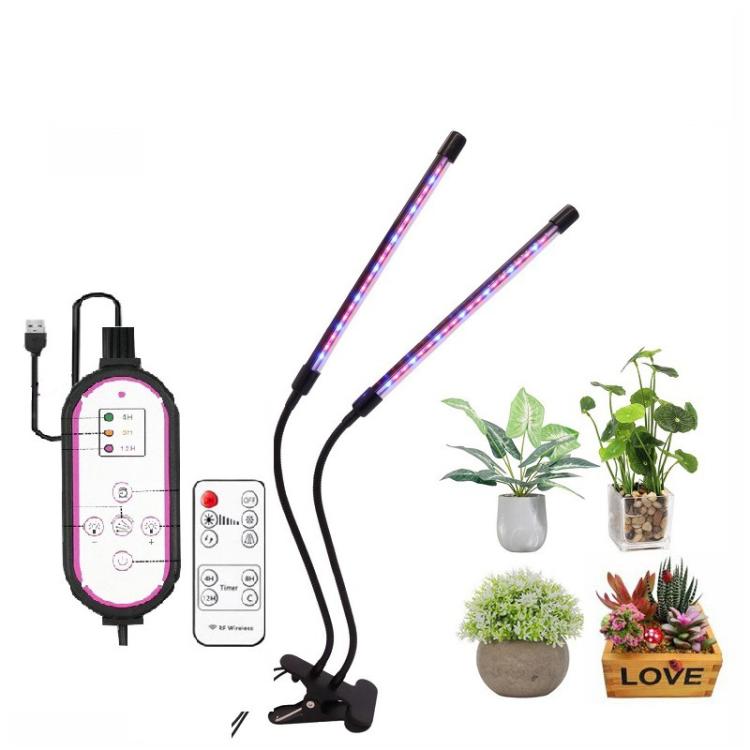Luz de Crescimento para Plantas com Clip, Espectro Completo, com Controlo Remoto, 2 Cabeças, 3 Cabeças, 4 Cabeças