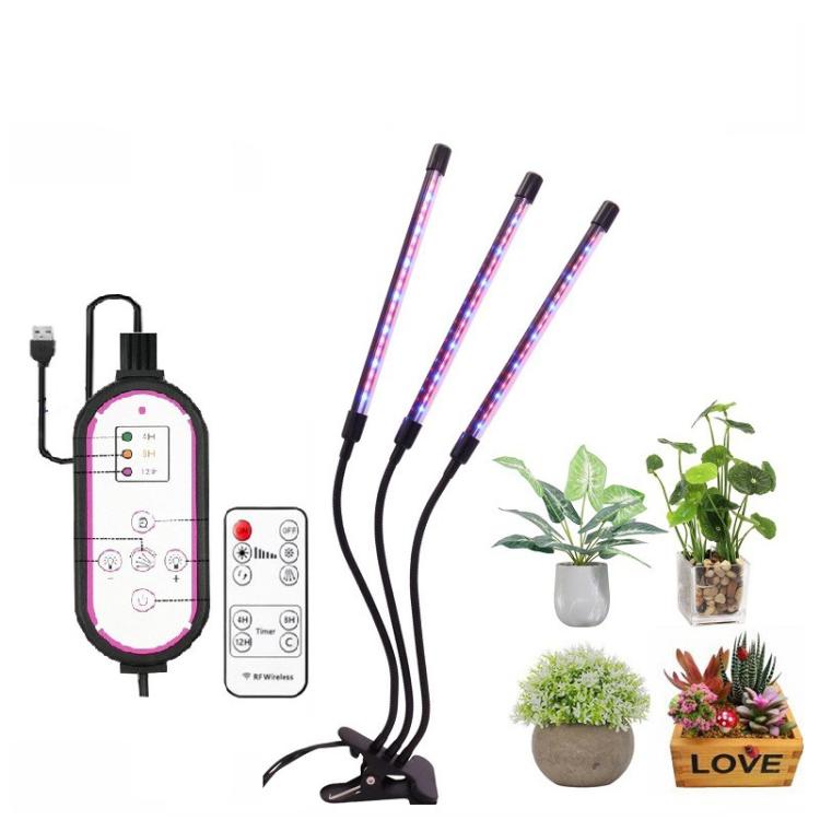 Luz de Crescimento para Plantas com Clip, Espectro Completo, com Controlo Remoto, 2 Cabeças, 3 Cabeças, 4 Cabeças