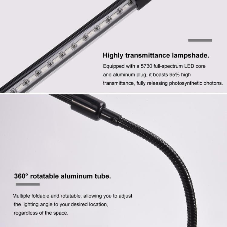 Luz de Crescimento para Plantas com Clip, Espectro Completo, com Controlo Remoto, 2 Cabeças, 3 Cabeças, 4 Cabeças