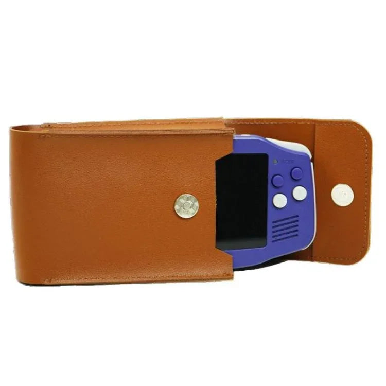 Capa de Couro para Consola de Jogos Portátil ANBERNIC RG34XX, Castanho