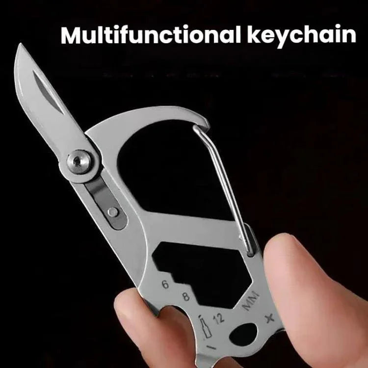 Chave de Fenda Multifuncional para Exterior Abridor de Garrafas Gadgets Portáteis 7 em 1, Fivela Redonda para Montanhismo