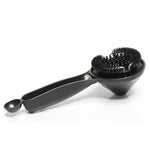 Escova de Limpeza para Cabeça de Grupo de Máquina de Espresso 58mm com Design de Funil e Cerdas de Nylon para Porta-filtro