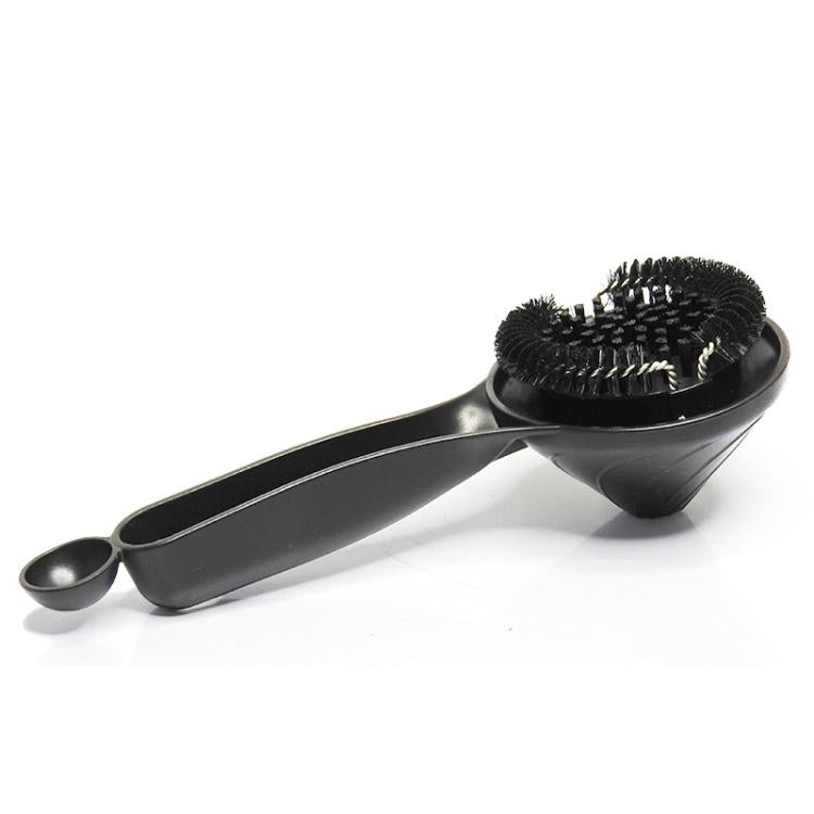 Escova de Limpeza para Cabeça de Grupo de Máquina de Espresso 58mm com Design de Funil e Cerdas de Nylon para Porta-filtro