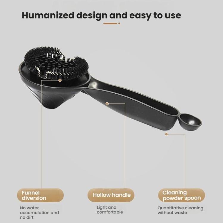 Escova de Limpeza para Cabeça de Grupo de Máquina de Espresso 58mm com Design de Funil e Cerdas de Nylon para Porta-filtro