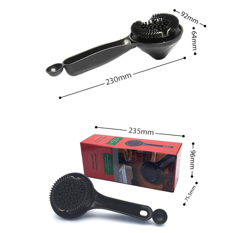 Escova de Limpeza para Cabeça de Grupo de Máquina de Espresso 58mm com Design de Funil e Cerdas de Nylon para Porta-filtro