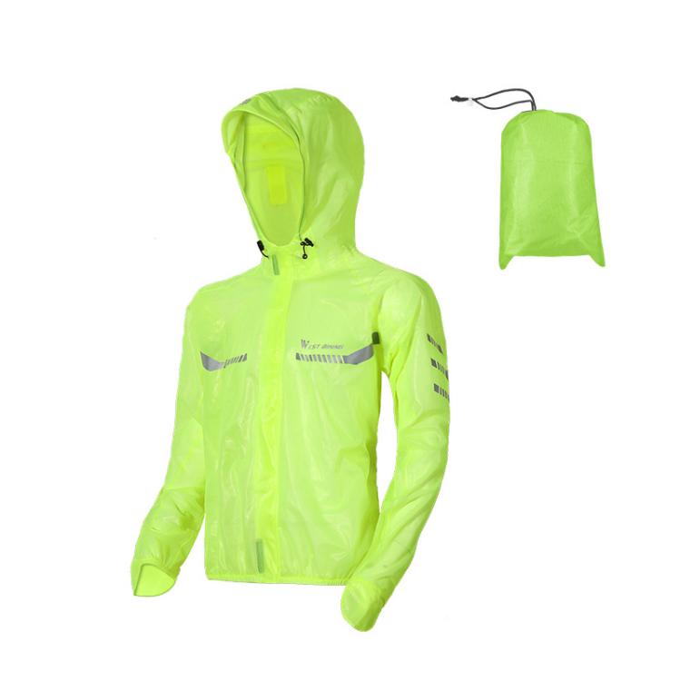 Casaco de Chuva Refletor, Impermeável, Leve para Ciclismo ao Ar Livre WEST BIKING, S, M, L, XL, XXL, XXXL, XXXXL
