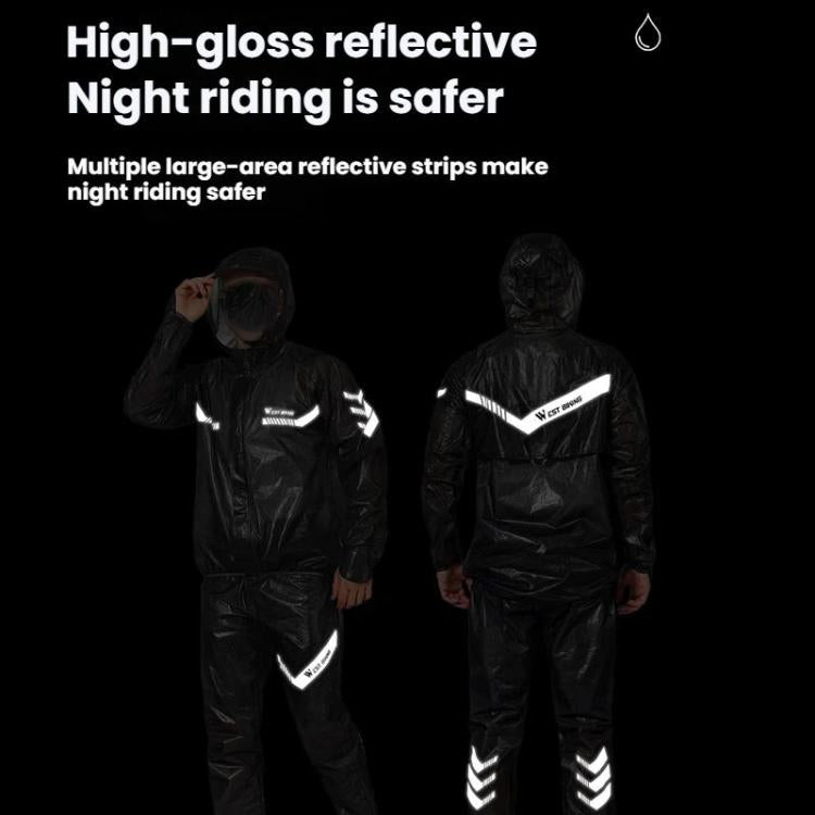 Casaco de Chuva Refletor, Impermeável, Leve para Ciclismo ao Ar Livre WEST BIKING, S, M, L, XL, XXL, XXXL, XXXXL