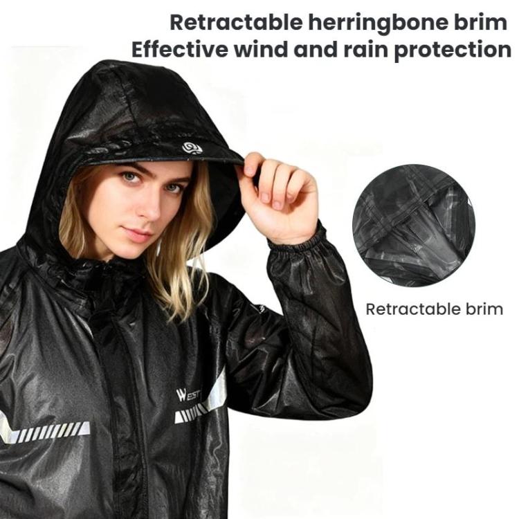 Casaco de Chuva Refletor, Impermeável, Leve para Ciclismo ao Ar Livre WEST BIKING, S, M, L, XL, XXL, XXXL, XXXXL