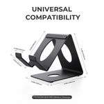 Suporte de Secretária Universal em Metal JYS para Consolas Portáteis Compatível com ROG Xbox Ally/X, Switch, Steam Deck e Lenovo Legion Go, Suporte Branco, Suporte Preto