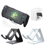 Suporte de Secretária Universal em Metal JYS para Consolas Portáteis Compatível com ROG Xbox Ally/X, Switch, Steam Deck e Lenovo Legion Go, Suporte Branco, Suporte Preto
