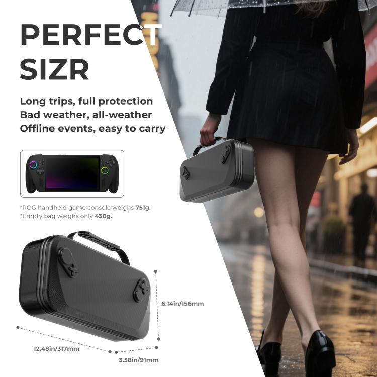 Estojo Rígido de Transporte JYS para Consola Portátil ROG Xbox Ally/X, Bolsa de Viagem com Zíper, JYS-X152 Branco, JYS-X152 Preto