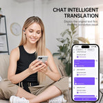 Auriculares Bluetooth Tradutor Inteligente AI com 150 Línguas e Compartimento de Carregamento com Ecrã a Cores